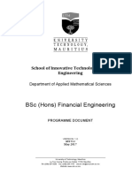 BSC (Hons) Financial Engineering: School of Innovative Technologies and Engineering