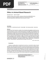 Ethics in Animal-Based Research: Dominik Gross René H. Tolba