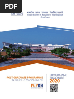 Indian Institute of Management Tiruchirappalli: Programme Brochure