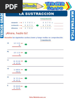 La Sustracción y Su Comprobación para Tercer Grado de Primaria