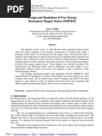 Design and Simulation of Free Energy Permanent Magnet Motor (FEPMM) 