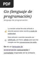 Go (Lenguaje de Programación) - Wikipedia, La Enciclopedia Libre PDF