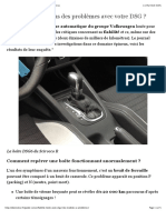 Fiabilite Boite Auto DSG La Liste Des Modeles A Problemes PDF