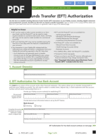 Electronic Funds Transfer (EFT) Authorization: 1. Account Owner(s)