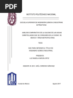 Tesis ANÁLISIS-COMPARATIVO de La Calidad de Las Aguas Embotelladas Que Se Consumen en La Ciudad de México y Área Metropolitana
