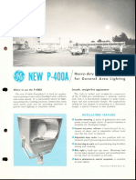 GE Lighting Systems Powerflood P-400A Spec Sheet 1963