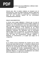 Ensayo Argumentativo en El Que Defiendas o Refutes La Tesis de Octavio Paz