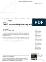 Inquirer News - P40-B Horse Racing Industry Is Dying