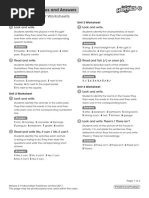 Reinforcement Worksheets: Teacher's Notes and Answers