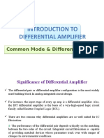 Introduction To Differential Amplifier: Common Mode & Differential Mode