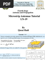 Microstrip Antennas Tutorial LN-19: by Qusai Hadi