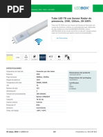 Tubo LED T8 Con Sensor Radar de Presencia, 25W, 150cm, 20-100%