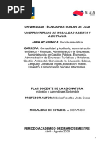 PLAN ACADEMICO Inclusion y Aprendizaje Sostenible UTPL PDF