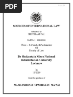 Sources of International Law11