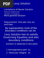 Levy Solution: Limitations of Navier Solution More General Solution Requirement: One Pair Only S/s and Then