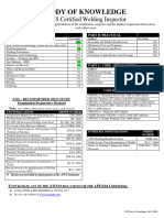 Body of Knowledge: AWS Certified Welding Inspector