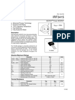 Advanced Process Technology Dynamic DV/DT Rating 175°C Operating Temperature Fast Switching Fully Avalanche Rated