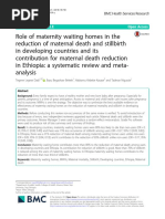 Role of Maternity Waiting Homes in Reduction of Maternal Mortality in Ethiopia