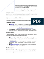 Cambios Fisicos y Quimicos en El Ambiente