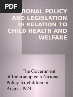 3.national Policy and Legislation in Relation To Child Health and Welfare