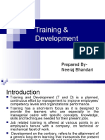 Training & Development: Prepared By-Neeraj Bhandari