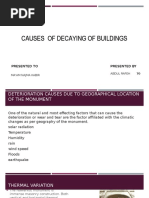 Causes of Decaying of Buildings: Presented by Presented To