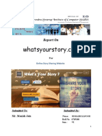 Project Report On Online Story Sharing Website