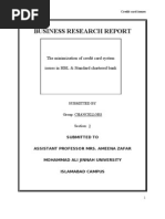 Business Research Report: The Minimization of Credit Card System Issues in HBL & Standard Chartered Bank