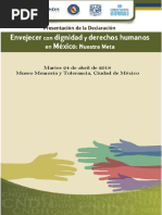 Presentación Declaración Envejcer Con Dignidad y Derechos Humanos Nuestra Meta - Carpeta de Prensa PDF