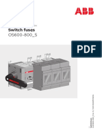 Switch Fuses: Installation Instruction