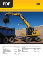 Wheeled Excavator: Engine Bucket Specifications Working Ranges