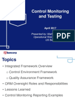 Control Monitoring and Testing