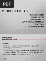 Product Life Cycle: Sairam Shetty Omkar Kittur Pradeep Patil Latha Venkathramaiah Shreya S. Pankaj Sharma