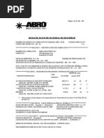 Msds Lubricante en Aerosol Abro Ab 80 PDF