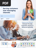 Serving Customers Over Messaging Channels: Sales Sparkcentral March 4. 2020