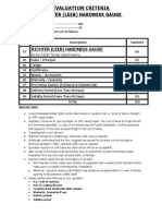 Evaluation Criteria: Richter (Leeb) Hardness Gauge