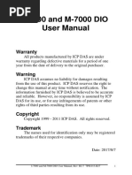 I-7000 and M-7000 DIO User Manual: Warranty