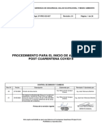 IP-PRO-SG-047 Proc. Inicio de Actividades Post Cuarentena COVID19 PDF