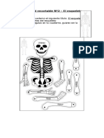 Actividad Recortable El Esqueleto