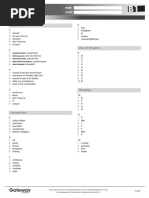 B1 UNIT 7 Test Answer Key Higher