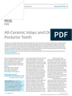 All Ceramic Inlays and Onlays For Posterior Teeth