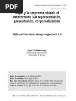 Selfie y La Impronta Visual PDF