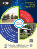 Calendar of Training Programmes: Engineering Staff College of India