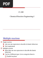 CL 208 Chemical Reaction Engineering-I