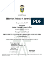 Fortalecimiento en Lectura Critica para Articulacion Con La Media PDF