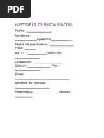 Historia Clinica Facial