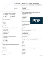 Test 20 - Units & Dimensions - Bottom of Pyramid