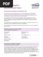 Line Manager's Assessment Form: This Document Was Archived On 23 September 2015