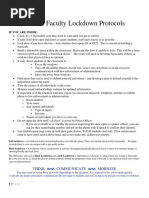 Faculty Lockdown Protocols PDF