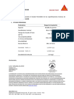 Certificado de Calidad Sikaflex 2C NS